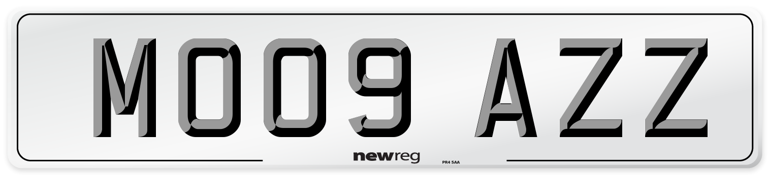 MO09 AZZ Number Plate from New Reg